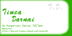 timea darnai business card